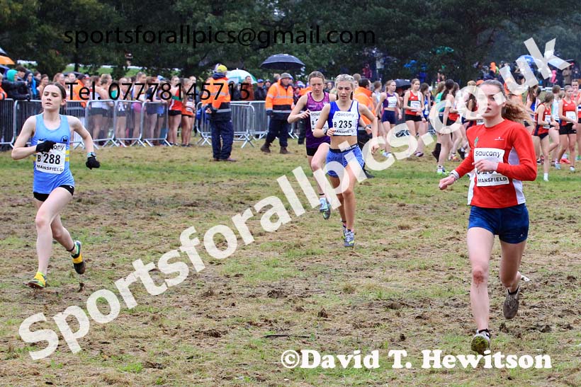 Junior Womens 2023 National Cross Country Relays, Berry Hill Park, Mansfield.  Photo: David T. Hewitson/Sports for All Pics